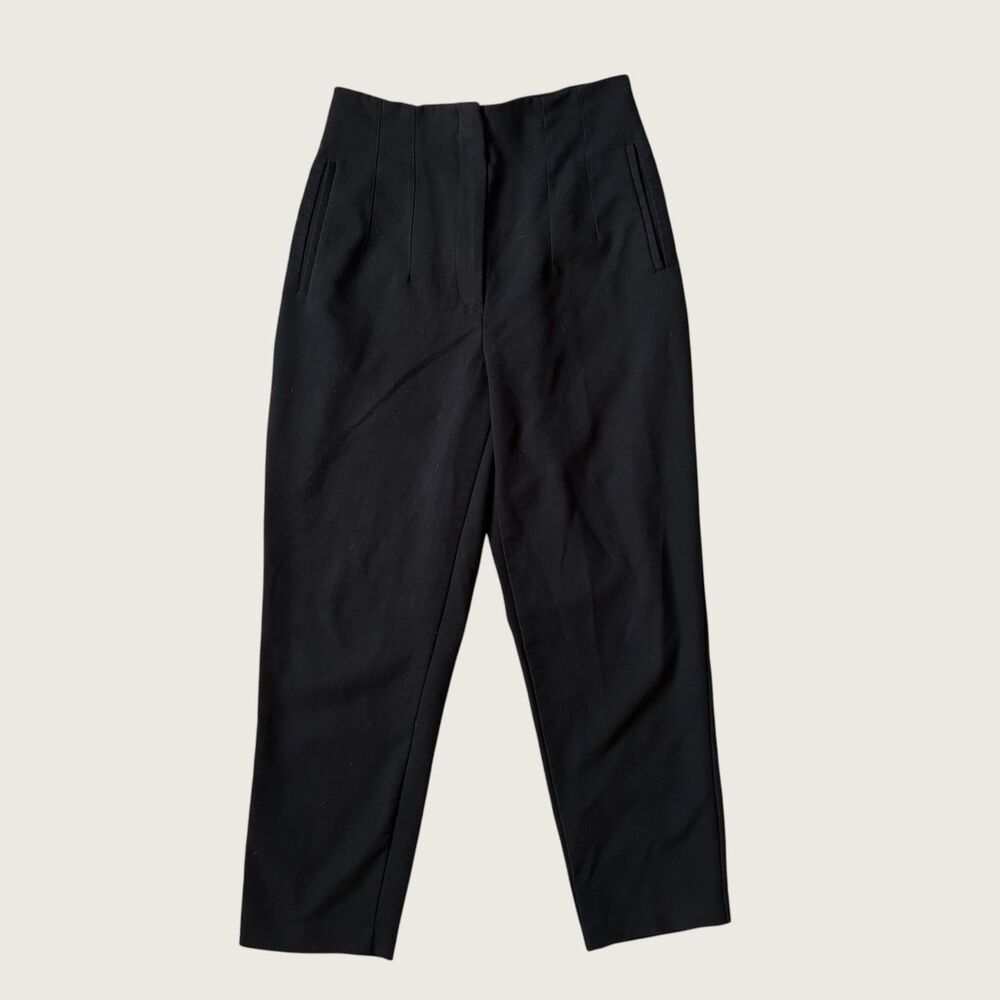 Zara Black High Waist Tapered Dress Pants Women’s L Large
